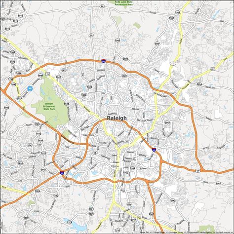 city map of raleigh nc.